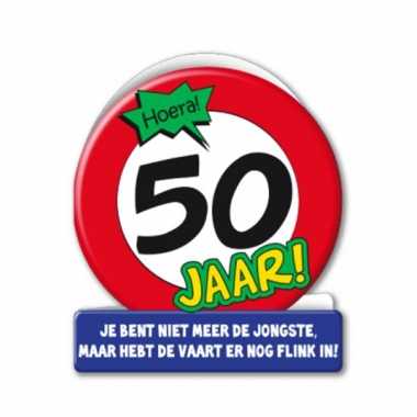 Stopbord wenskaart 50 jaar