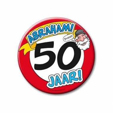 Xxl verjaardags button 50 jaar abraham