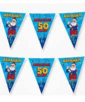 3x abraham party vlaggenlijnen cartoon 10 m verjaadag versiering
