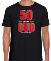 50 is niet oud verjaardag cadeau abraham t shirt zwart voor heren