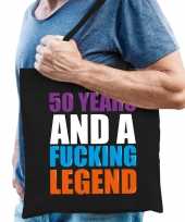 50 year legend 50 jaar legende cadeau tas zwart voor heren