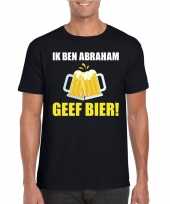 Ik ben abraham geef bier t shirt zwart heren