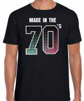 Seventies t shirt shirt made in the 70s geboren in de jaren 70 zwart voor heren