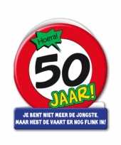 Stopbord wenskaart 50 jaar